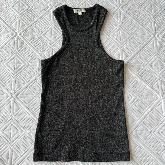 Agolde Bea Cutaway Ribbed Tank Top Size Small - Picture 1 of 7